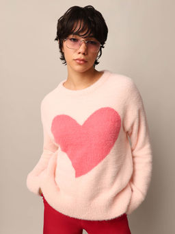 ONLY - Womens Pink Regular Fit Sweater