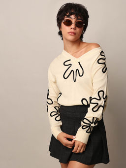 ONLY - Womens Beige Regular Fit Sweater
