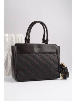Allen Solly - Women Black Casual Handbag with Detachable Strap