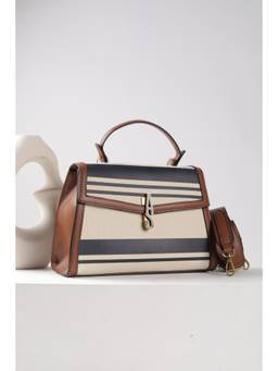 Allen Solly - Women Brown Casual Handbag with Detachable Strap