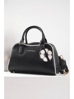 Allen Solly - Women Black Casual Handbag with Detachable Strap