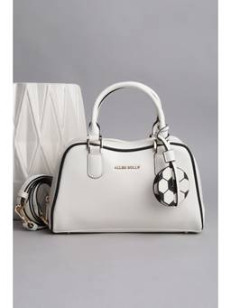Allen Solly - Women White Casual Handbag with Detachable Strap
