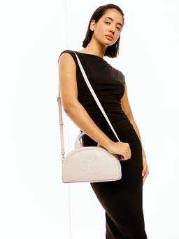 Calvin Klein - Logo Grey Pu Bucket Bag