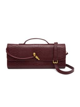 Akiki London - Women Derby Clutch With Detachable Strap (Wine)