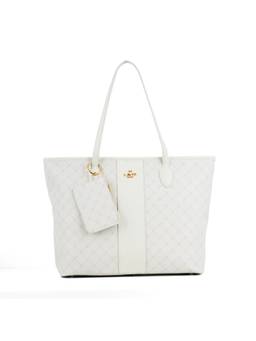 Lavie Paris - Women's Mono Suzette Shoulder Bag With Mini Pouch (White)