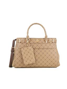 Lavie Paris - Women's Mono Cecile Satchel With Detachable Strap And Mini Pouch (Beige)