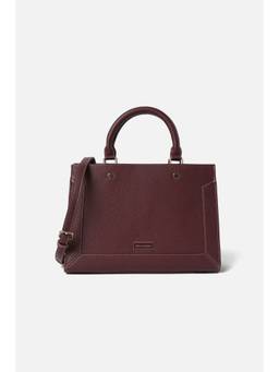 Van Heusen - Women Brown Textured Casual Handbag with Detachable Strap