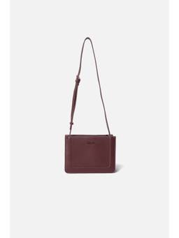 Van Heusen - Women Maroon Textured Casual Sling Bag