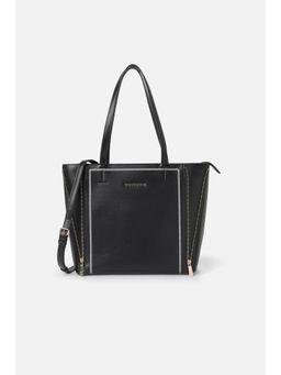 Van Heusen - Women Black Solid Formal Shoulder Bag with Detachable Strap