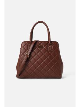 Van Heusen - Women Brown Solid Casual Handbag with Detachable Strap