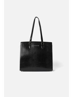 Van Heusen - Women Black Textured Formal Shoulder Bag