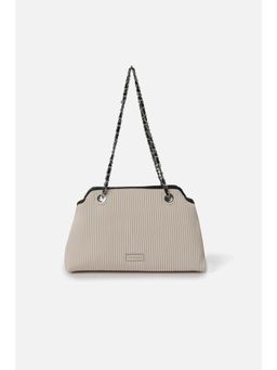 Van Heusen - Women Beige Textured Casual Shoulder Bag