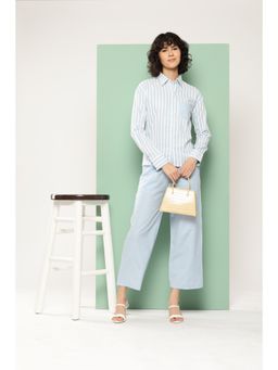 BROOWL - Womens Sky Blue Co-Ord (Set of 2)