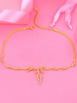 Estele - Gold Plated Wreath Designer Necklace for Women