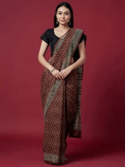 Fabindia - Cotton Silk Block Printed Sari