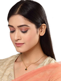 Amaltaas - Green Polki Lotus Necklace