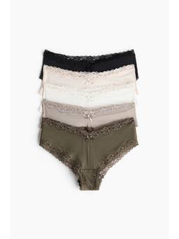 H&M - Women Multi-Color 5-Pack Microfibre Hipster Briefs