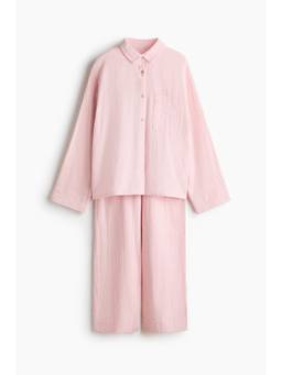 H&M - Women Pink Cotton Muslin Pyjamas and Shirts
