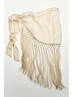 H&M - Women Beige Fringed Hip Scarf