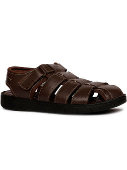 Scholl - Men Brown Velcro Sandals