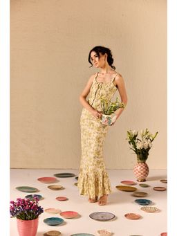 Old Marigold - Cream Sierra Green Cotton Floral Co-Ord (Set of 2)