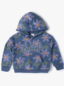 GAP - Girls Floral and Logo Printed Hooded Sweatshirt
