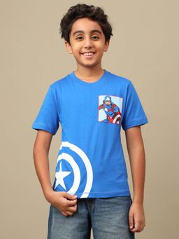 Kidsville - Marvel Comic Captain America Graphic Printed Cotton Boys T-shirt
