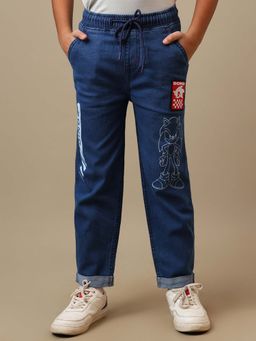 Kidsville - Official Sonic Printed Regular Fit Denim Jogger For Boys