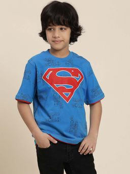 Kidsville - Superman Boys Printed Cotton T-shirt