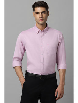 Allen Solly - Men Purple Slim Fit Solid Full Sleeves Formal Shirt