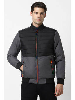 Van Heusen - Men Grey Colorblock Casual Jacket