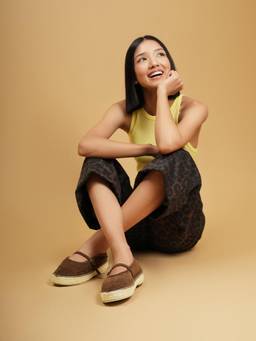 Theater - Women Sicily Brown Suede Mary Jane Ballerinas
