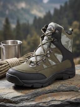 LIBERTY - Leap7X Acto146E Olive Green Casual Lacing Boots for Men