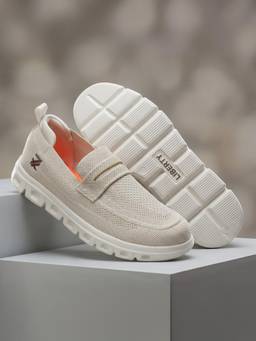 LIBERTY - Leap7X Gostep-E Beige Sports Non Lacing Walking Shoes for Men