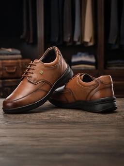 LIBERTY - Fortune Rapx-065E Tan Casual Lacing Derby Shoes for Men