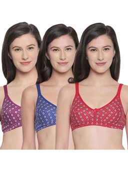 Bodycare - Perfect Coverage Bra-Pack Of 3 - Multi-Color