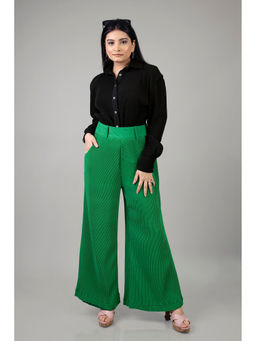 NEOFAA - Womens Medusa Pleated Shirt and Pant (Set of 2)