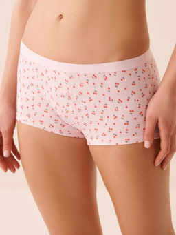 La Vie En Rose - Cotton Boyshort Panty White