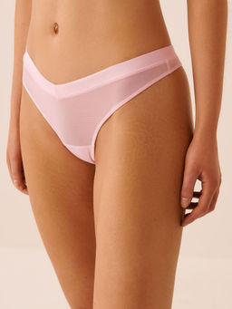 La Vie En Rose - Mesh Thong Panty Pink