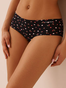 La Vie En Rose - Microfiber Invisible Hip Hugger Panty Black