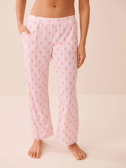 La Vie En Rose - Lobster Print Lace Trim Pointelle Pyjama