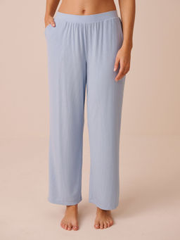 La Vie En Rose - Ribbed Modal Pyjama Blue