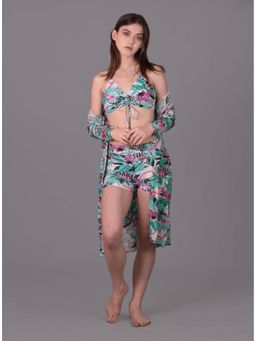 Keepfit - Padded Bikini Top with Boyshort and Beach Cover Up for Women