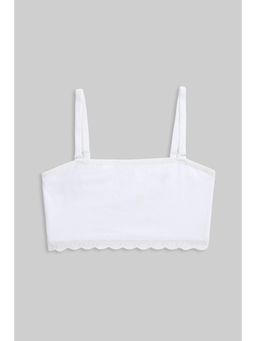 Zivame - Double Layered Non Wired Full Coverage Tube Bra - White