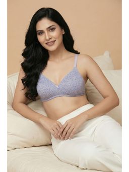 Zivame - Padded Non Wired Medium Coverage T-Shirt Bra - Heart Purple