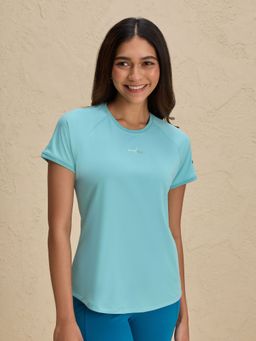 Nykd by Nykaa - Quick Dry Half Sleeves Regular Fit Running Sports Tee NYK033 Turquoise