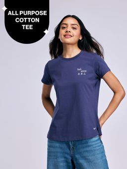 Nykd by Nykaa - Breathe Cotton All Purpose Multi-Tasking Tee NYAT513 Navy