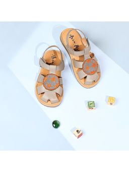 Aria Nica - Boys Soccer Grey Orange Comfort Sandals