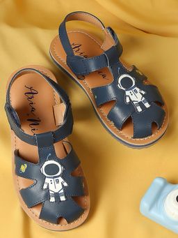 Aria Nica - Boys Astro Printed Leather Comfort Sandals