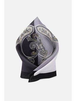 Peter England - Men Grey Printed Formal Pocket Square